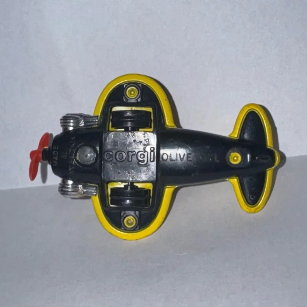 vintage 1980 Corgi Juniors Olive Oyl yellow airplane from the Popeye cartoon